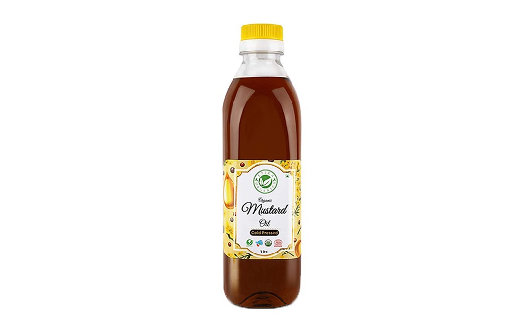 Erika Organics Organic Mustard Oil Cold Pressed   Plastic Bottle  1 litre